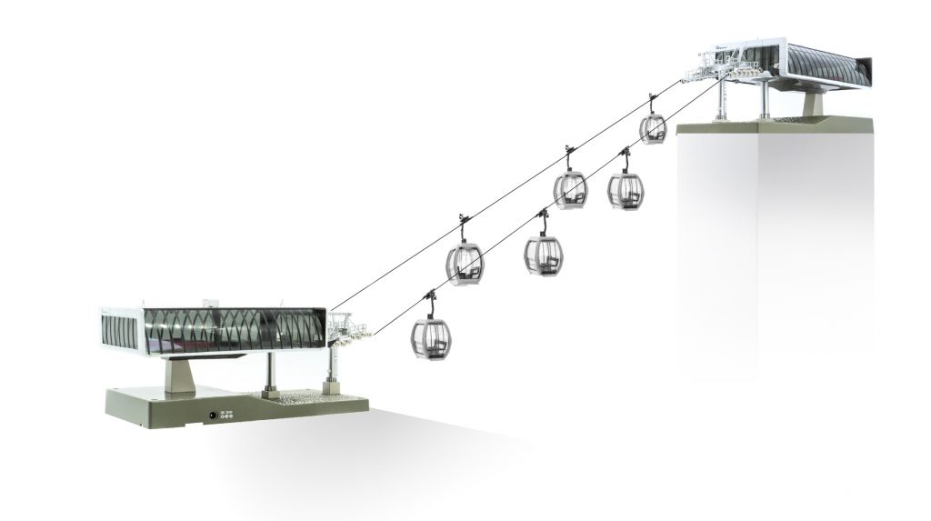 H0-Seilbahn (D-Line Set weiß/grau)